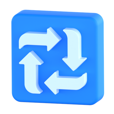 Panneau de recyclage  3D Icon