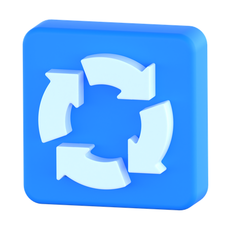 Panneau de recyclage  3D Icon
