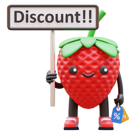 Panneau de réduction avec fraise  3D Illustration