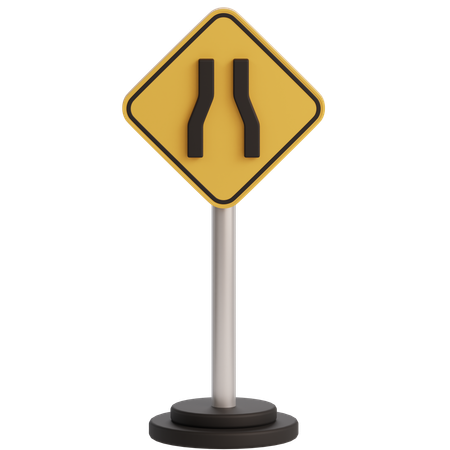 Panneau de signalisation étroit  3D Icon