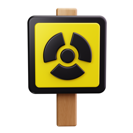 Panneau de sécurité nucléaire  3D Icon