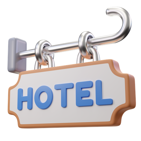 Signe de l'hôtel  3D Icon