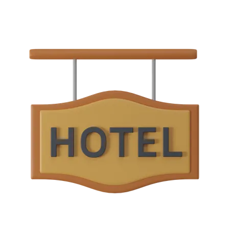 Signe de l'hôtel  3D Icon