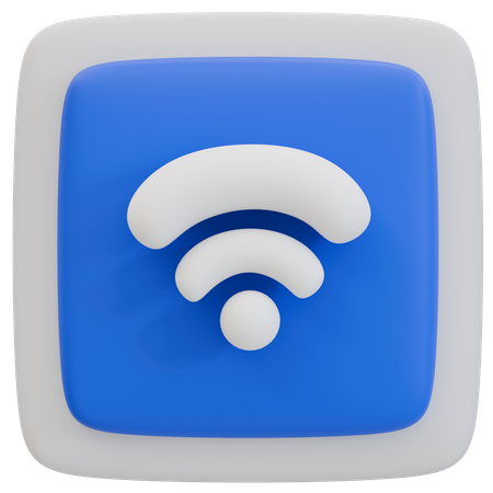 Panneau d'interdiction de signal Wi-Fi  3D Icon