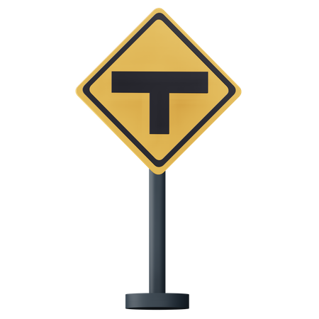 Panneau d'intersection en t  3D Icon