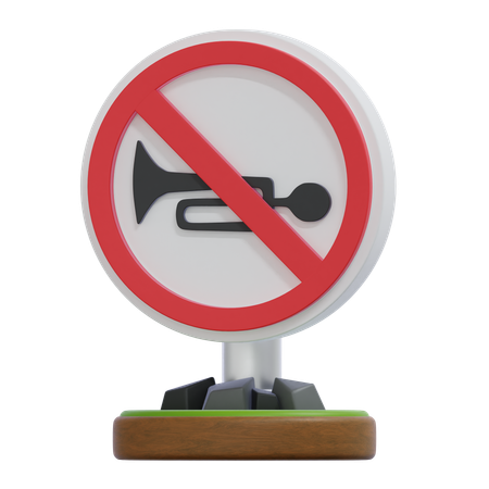 Pas de signe de klaxon  3D Icon