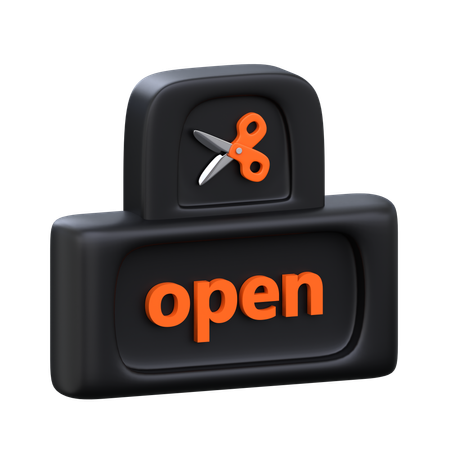 Panneau ouvert  3D Icon
