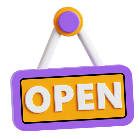 Panneau ouvert  3D Icon