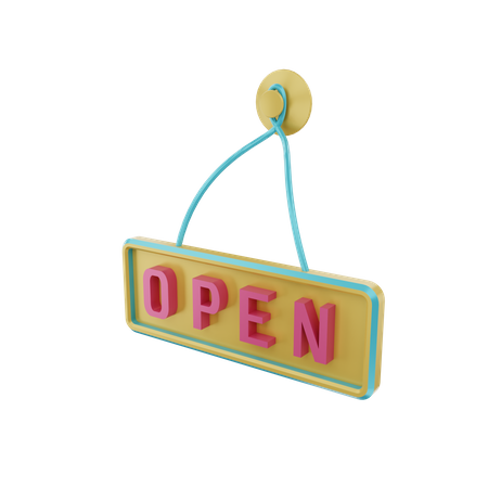 Panneau ouvert  3D Icon