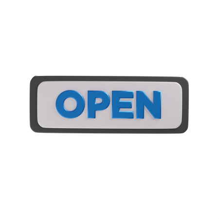 Panneau ouvert  3D Icon