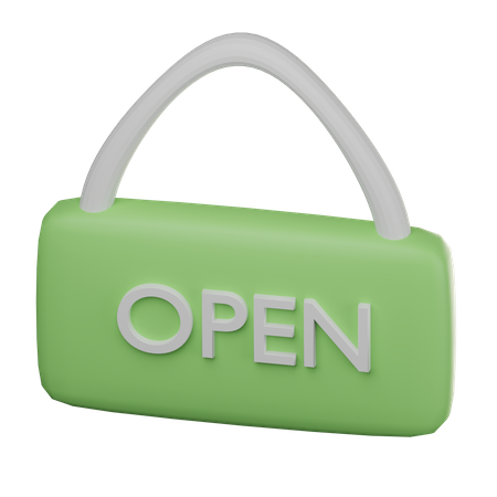 Panneau ouvert  3D Icon