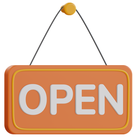 Panneau ouvert  3D Icon