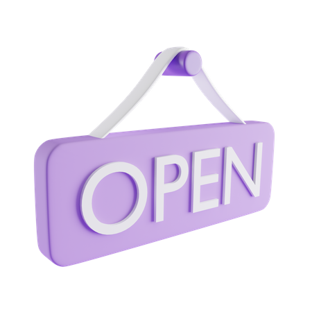 Panneau ouvert  3D Icon