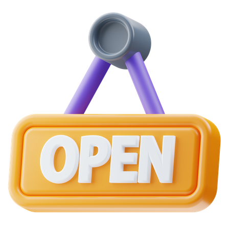 Panneau ouvert  3D Icon