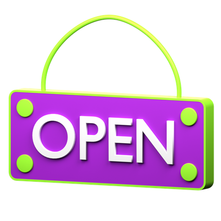 Panneau ouvert  3D Icon