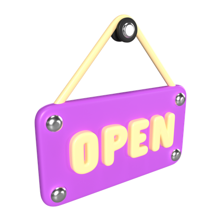 Panneau ouvert  3D Icon