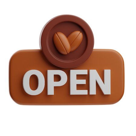 Panneau ouvert  3D Icon