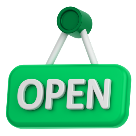 Panneau ouvert  3D Icon
