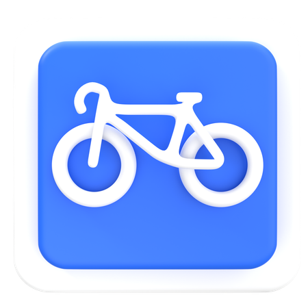 Panneau de piste cyclable  3D Icon