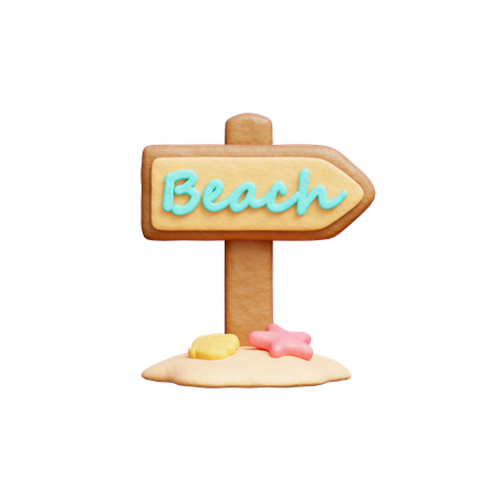 Panneau de plage  3D Icon