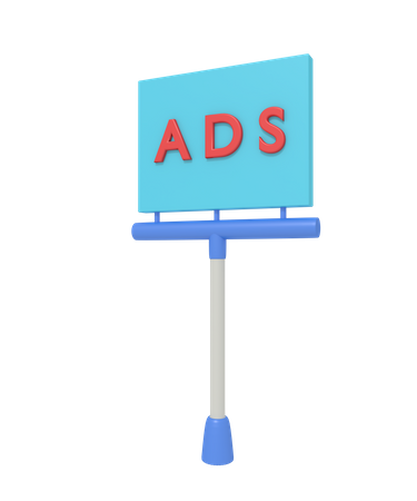 Panneau publicitaire  3D Illustration