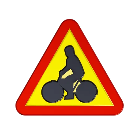 Panneau routier cycliste  3D Icon