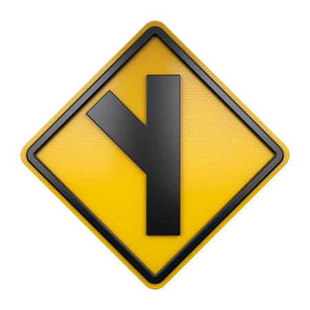 Panneau de signalisation incliné  3D Icon