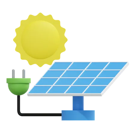 Énergie des panneaux solaires  3D Icon