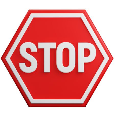 Panneau stop  3D Icon