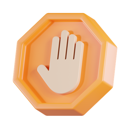 Panneau stop  3D Icon
