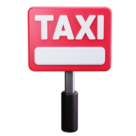 Panneau de taxi  3D Icon