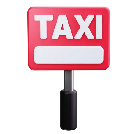 Panneau de taxi  3D Icon