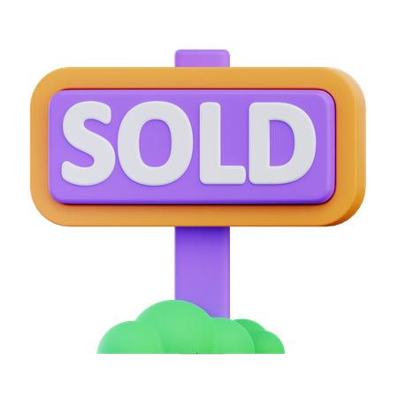 Panneau vendu  3D Icon