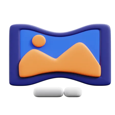 Panorama-Anzeige  3D Icon