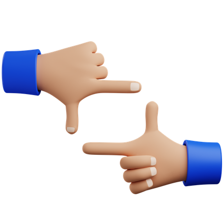 Panoramic hand gesture 3D Icon