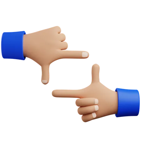 Panoramic hand gesture  3D Icon