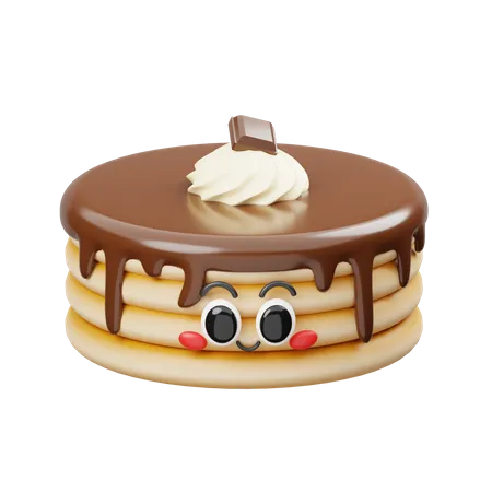 Panqueca de chocolate  3D Icon