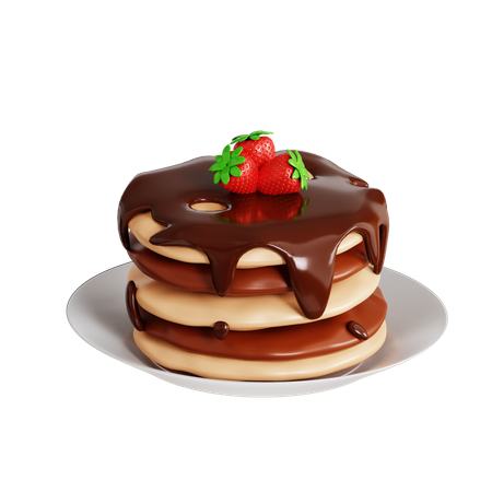 Panqueca de chocolate  3D Icon