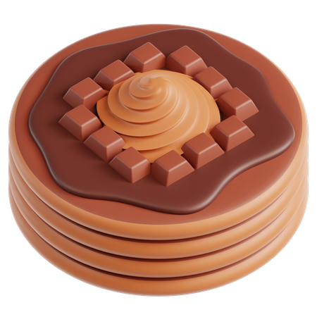 Panqueque de chocolate  3D Icon