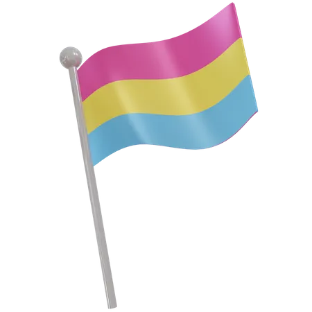 Pansexual Flag 3D Illustration