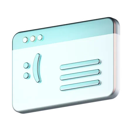 Pantalla azul  3D Icon