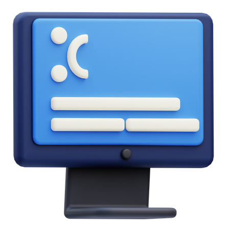 Pantalla azul  3D Icon