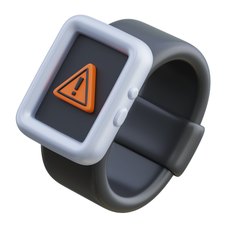Reloj inteligente con pantalla de advertencia  3D Icon