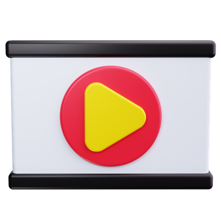 Pantalla de cine  3D Icon