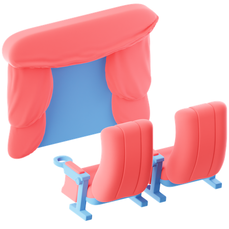 Pantalla de cine  3D Icon