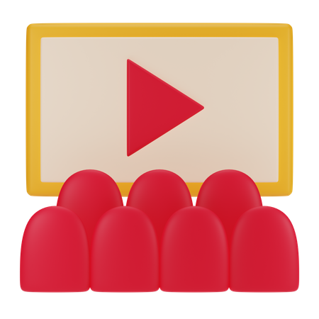 Pantalla de cine  3D Icon