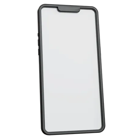 3 D Renderizado Smartphone Negro Vacio Aislado 3D Icon