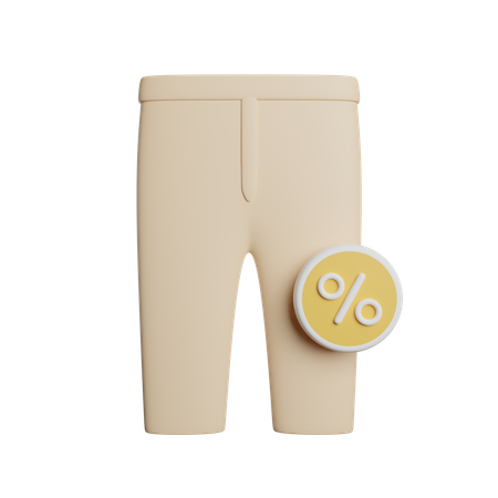 Descuento de pantalon  3D Icon