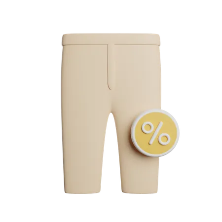 Descuento de pantalon  3D Icon