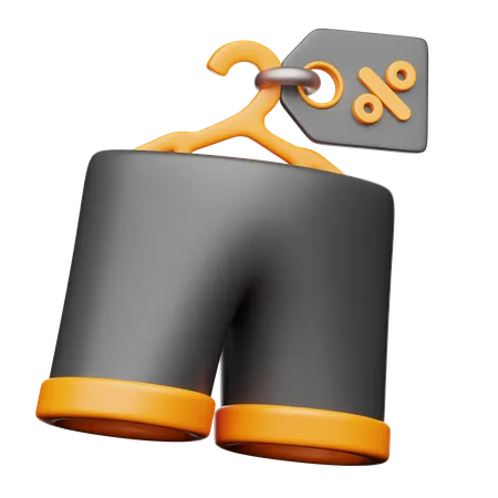 Pantalones cortos de descuento  3D Icon